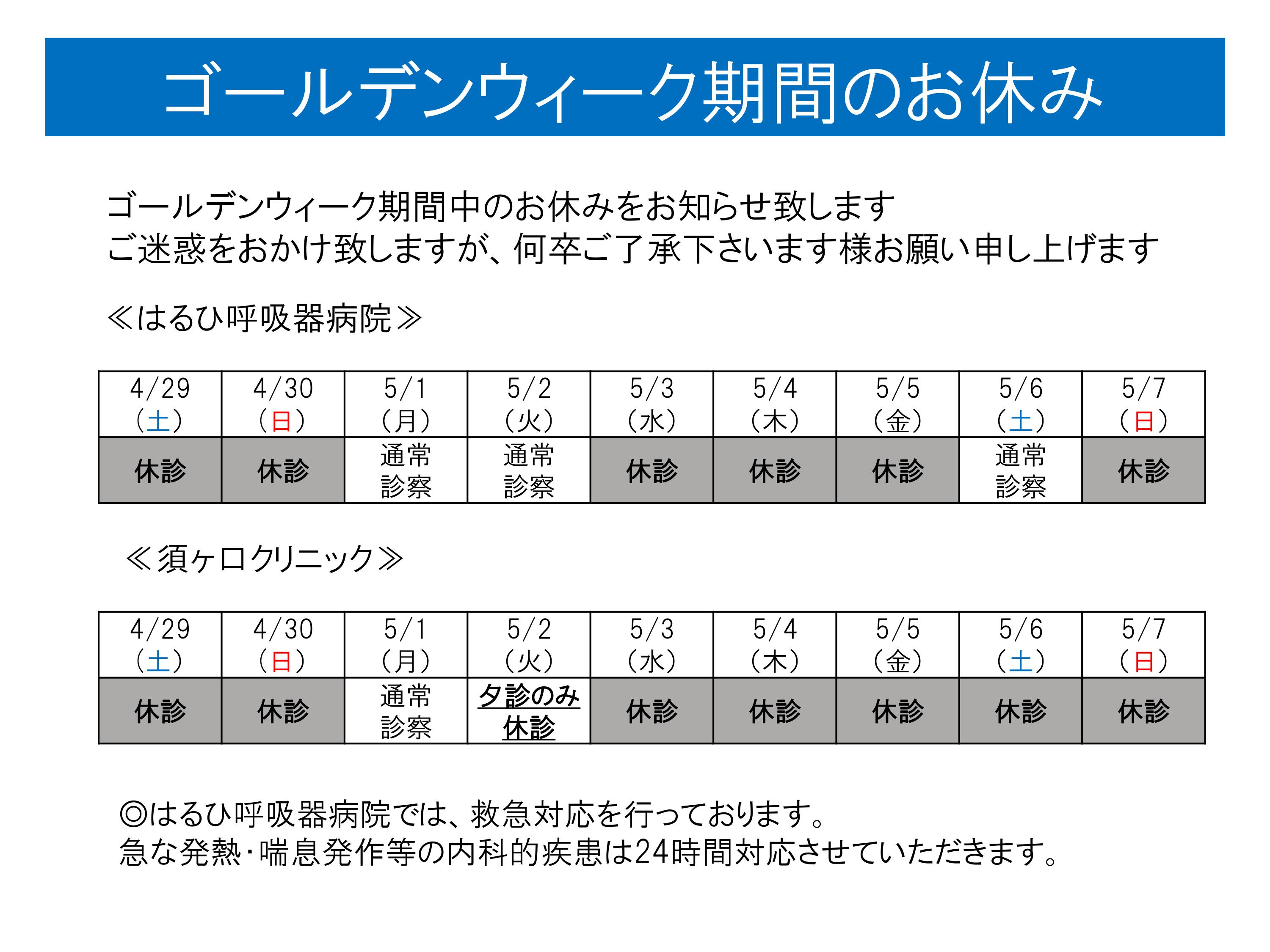 GWお休み